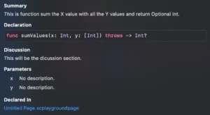 Documentation in Swift image 5 example
