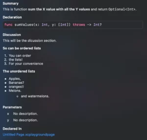Documentation pleasant in Swift image 9 image example