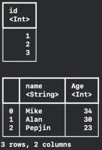 final example of removing from tabularData column one less column