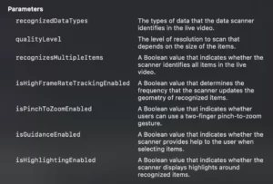 all attributes explained of ScannerViewController example image