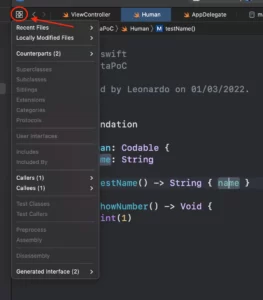 hidden Xcode feature called location related items