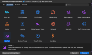 How to open instruments with SwiftUI