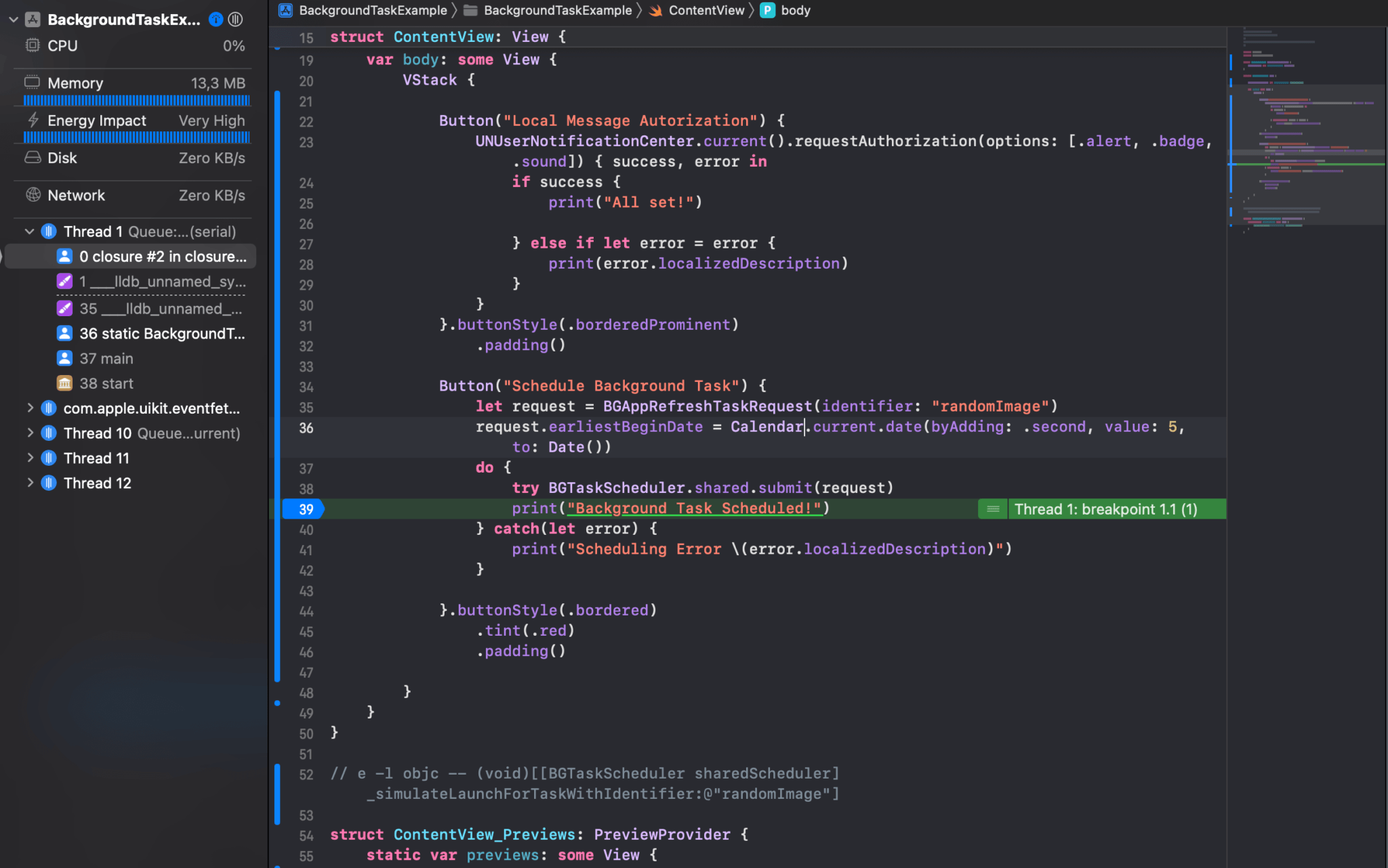 New BackgroundTask in SwiftUI and How to Test It - Holy Swift