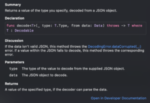 decodable in Swift receiving a meta type value in the initializer. Tutorial why is the JSONDecoder passing the self in the function parameter