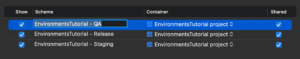 how to edit scheme name in Xcode tutorial