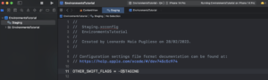 build configuration flag name