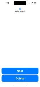 screen with two SwiftUI buttons configured with ButtonStyle tutorial