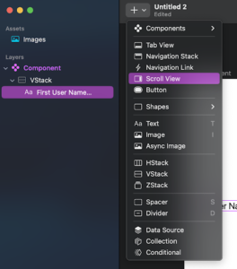 showing how to add scroll view in Judo