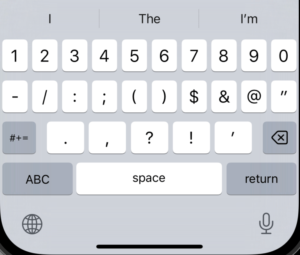 numbersAndPunctuation keyboard type iOS how to tutorial
