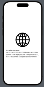 how to Monitor Geofence Location In SwiftUI showing the location