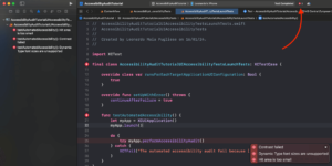 how to find 3 accessbility errors in SwiftUI
