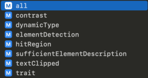 how to get all accessibility specifics errors